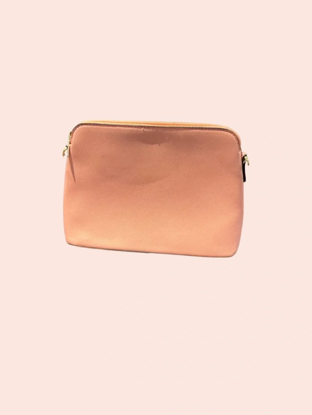 Women's Peach Crossbody Bag with Tassels